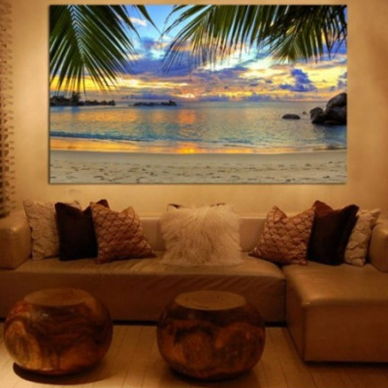 Πίνακας σε καμβά με Θάλασσα με τροπική παραλία